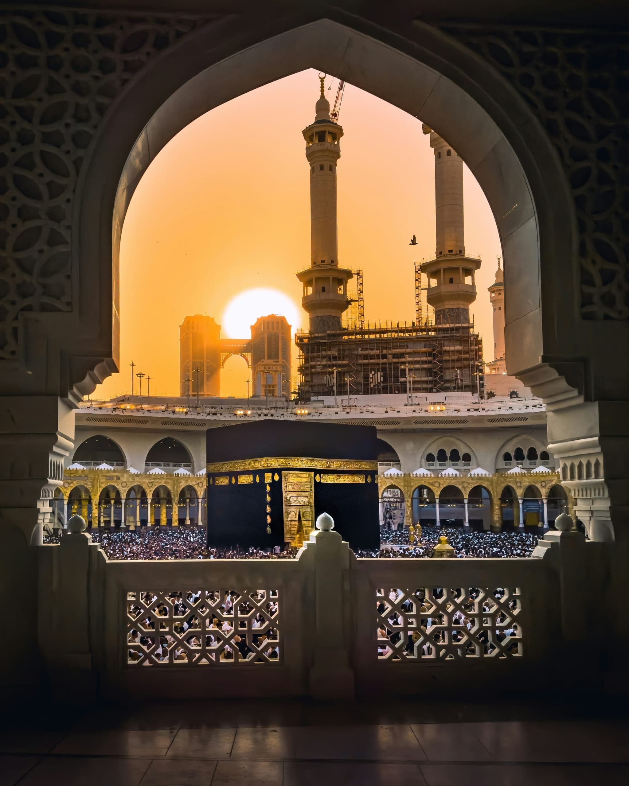 Sunrise over the Kaaba in Makkah